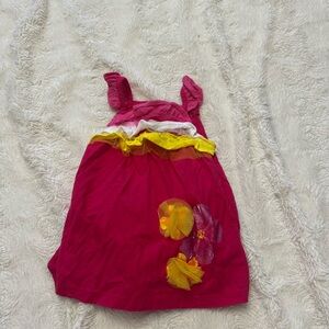 The Children's Place Pink and Yellow Casual Dress